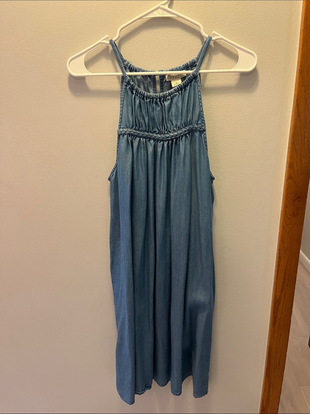 Lucky Brand Light Blue Halter Midi Dress